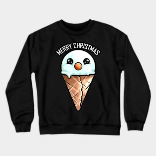 Snowman Ice Cone Merry Christmas Crewneck Sweatshirt